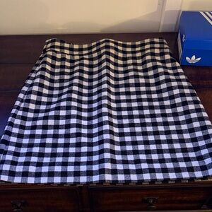 J. Crew Black and White Plaid Mini Skirt